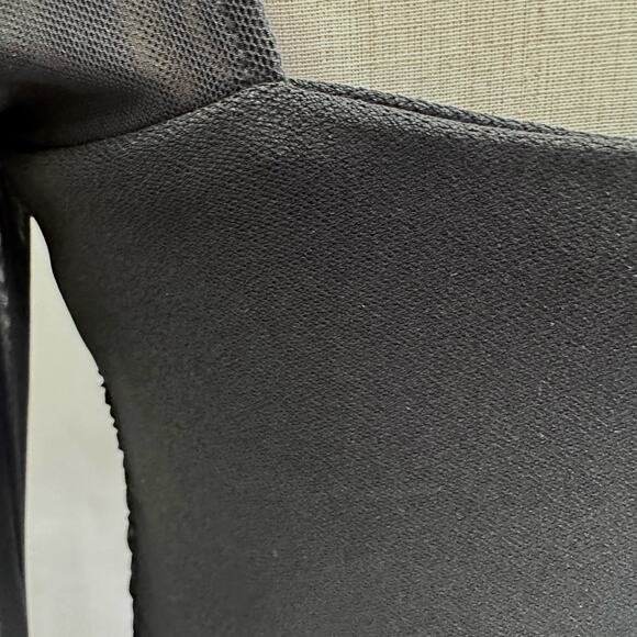 Abercrombie & Fitch black ruched mesh corset style long sleeve top size medium - Picture 10 of 16
